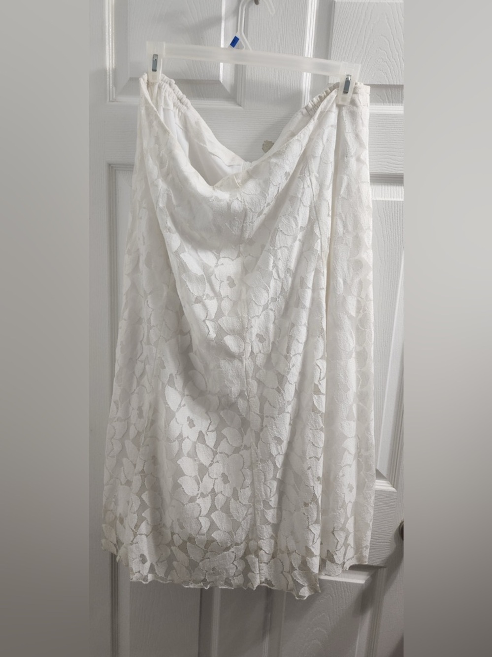 Cato White A-Line Lace Skirt